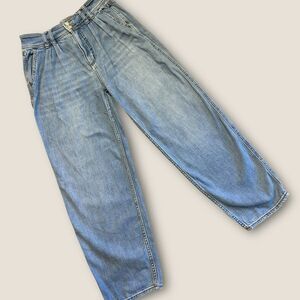 Pilcro Anthropologie Jeans Women’s 26 High Rise Pleated Tapered Balloon Denim